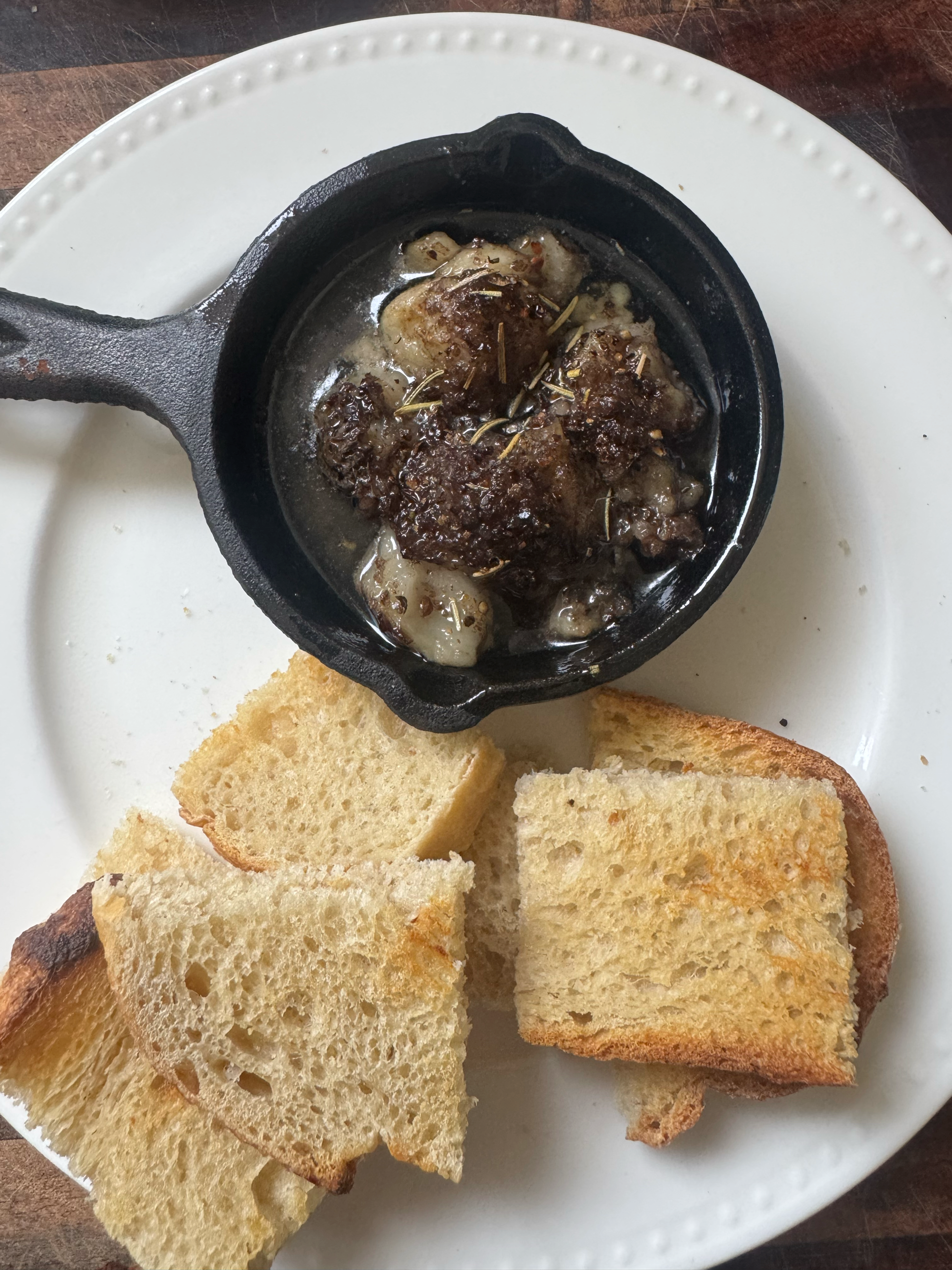 Cast Iron Bone Marrow with Smoked Salt