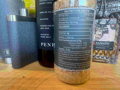 Bourbon Smoked Sea Salt Grinder Bottle